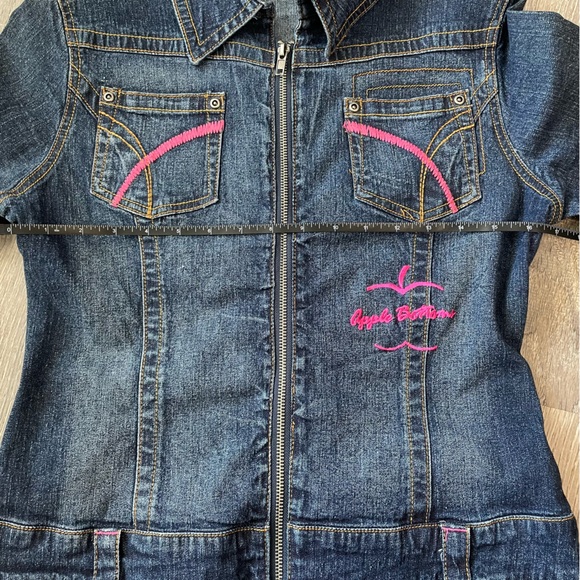 Vintage Apple Bottoms Sam’s Girl Large Denim Logo Womens Mini Dress - Picture 8 of 10